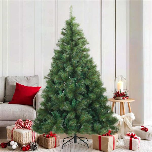 Grote foto vidaxl kunstmatige inklapbare kerstboom groen 180 cm pvc staal diversen overige diversen