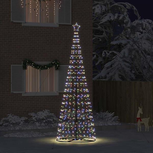 Grote foto vidaxl led kerstboom met 800 led met standaard multikleur 400 cm ijzer diversen overige diversen