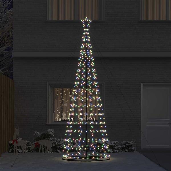 Grote foto vidaxl led kerstboom met 800 led met standaard multikleur 400 cm ijzer diversen overige diversen
