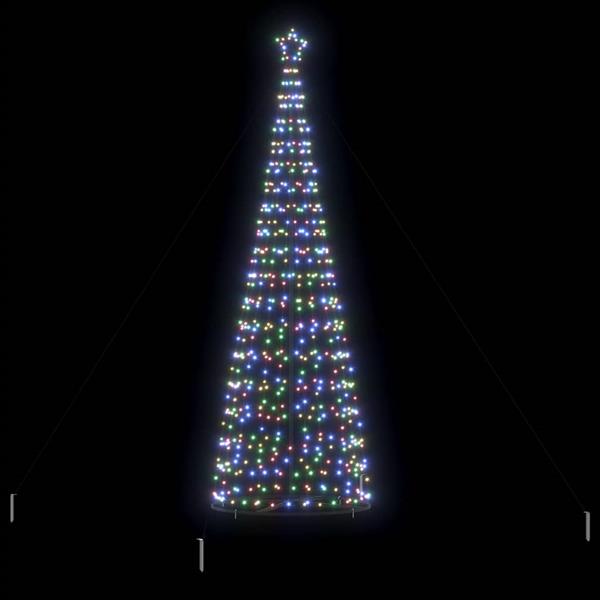 Grote foto vidaxl led kerstboom met 800 led met standaard multikleur 400 cm ijzer diversen overige diversen