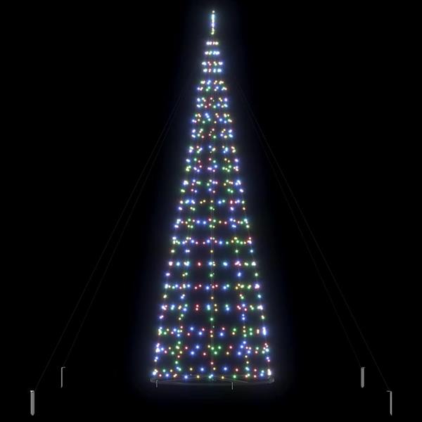 Grote foto vidaxl led kerstboom met 800 led met standaard multikleur 400 cm ijzer diversen overige diversen