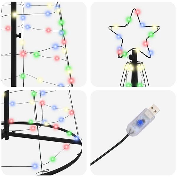 Grote foto vidaxl led kerstboom met 800 led met standaard multikleur 400 cm ijzer diversen overige diversen