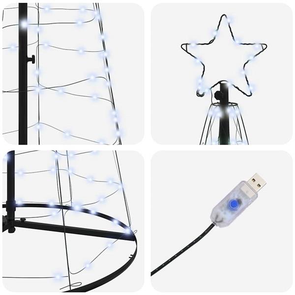 Grote foto vidaxl led kerstboom met 800 led met grondpennen koudwit 400 cm ijzer diversen overige diversen