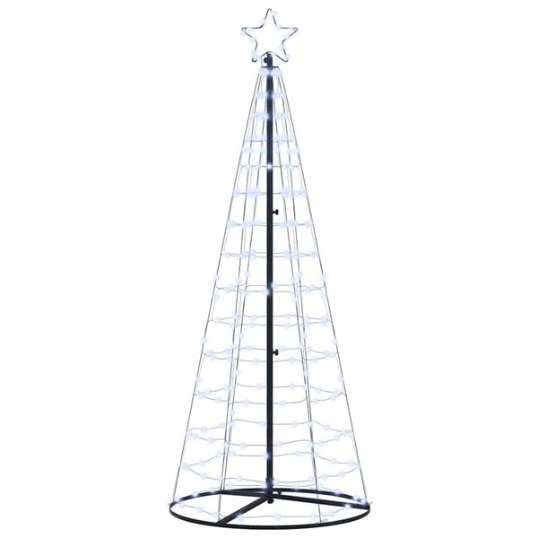 Grote foto vidaxl led kerstboom met 390 led met grondpennen koudwit 250 cm ijzer diversen overige diversen