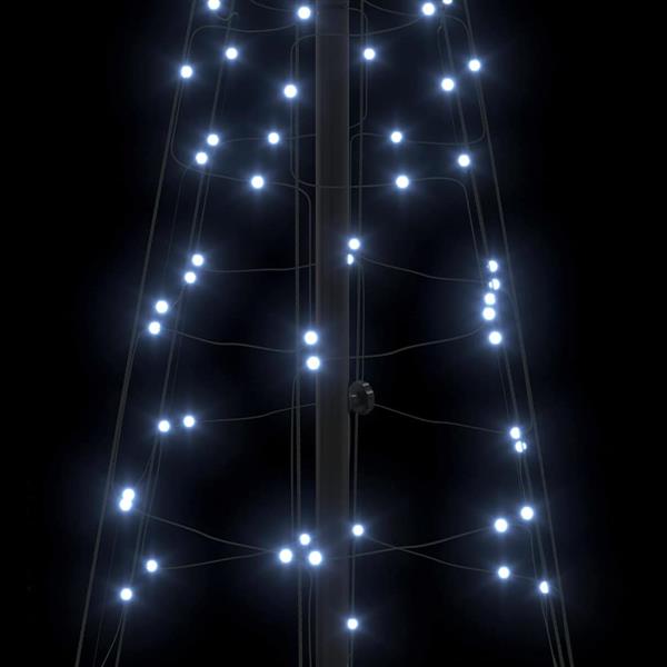 Grote foto vidaxl led kerstboom met 390 led met grondpennen koudwit 250 cm ijzer diversen overige diversen