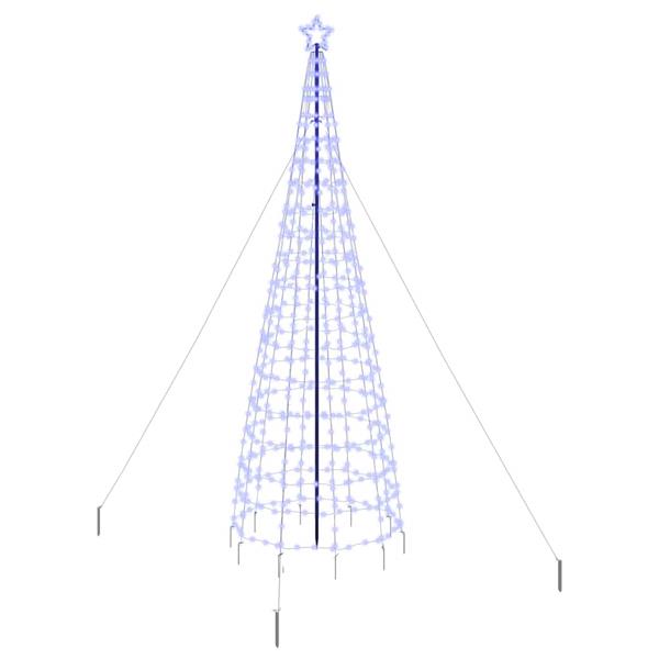 Grote foto vidaxl led kerstboom met grondspiesjes met 800 led blauw 400 cm ijzer diversen overige diversen