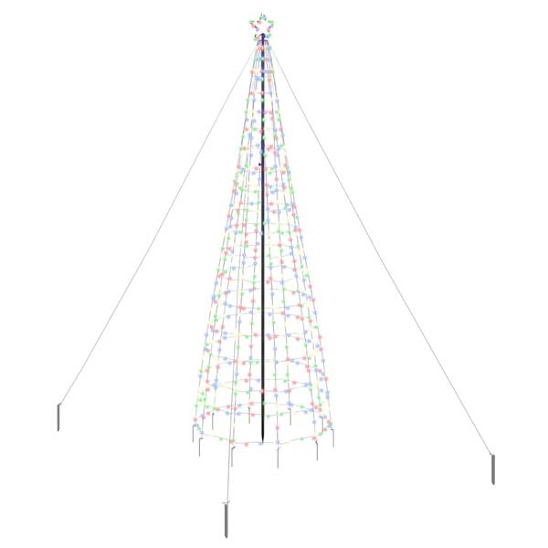 Grote foto vidaxl led kerstboom met grondspiesjes multikleur 400 cm ijzer diversen overige diversen