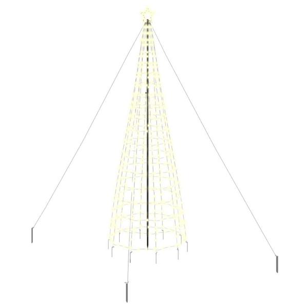 Grote foto vidaxl led kerstboom met 800 led met grondpennen warmwit 400 cm ijzer diversen overige diversen