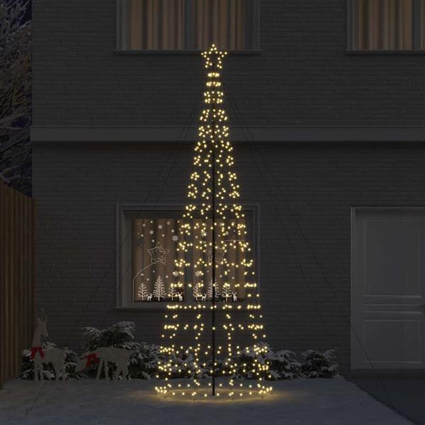 Grote foto vidaxl led kerstboom met 800 led met grondpennen warmwit 400 cm ijzer diversen overige diversen
