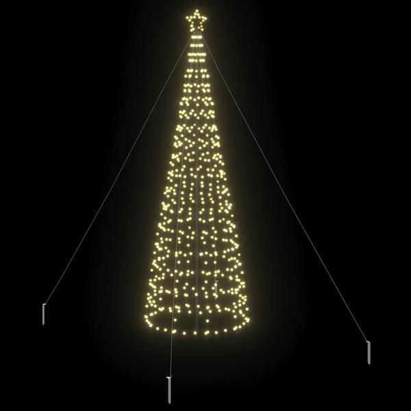 Grote foto vidaxl led kerstboom met 800 led met grondpennen warmwit 400 cm ijzer diversen overige diversen