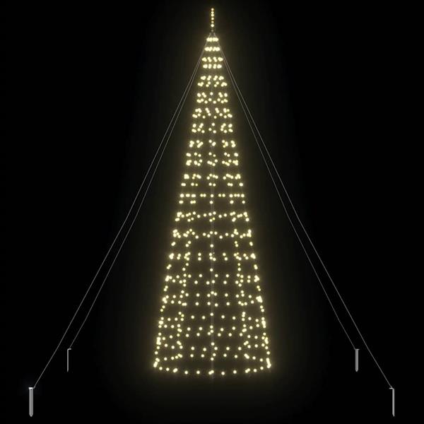 Grote foto vidaxl led kerstboom met 800 led met grondpennen warmwit 400 cm ijzer diversen overige diversen