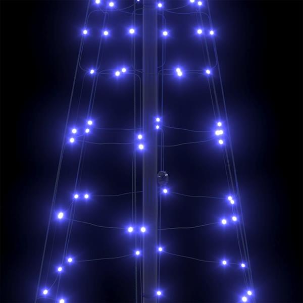 Grote foto vidaxl led kerstboom met grondspiesjes met 390 led blauw 250 cm ijzer diversen overige diversen