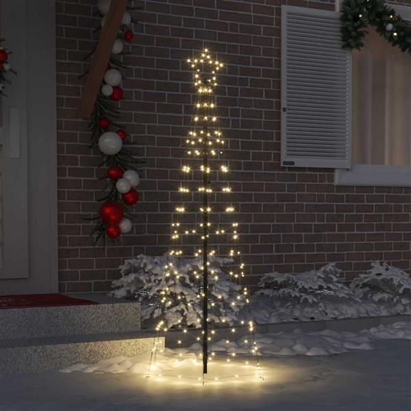 Grote foto vidaxl led kerstboom met 390 led met grondpennen warmwit 250 cm ijzer diversen overige diversen