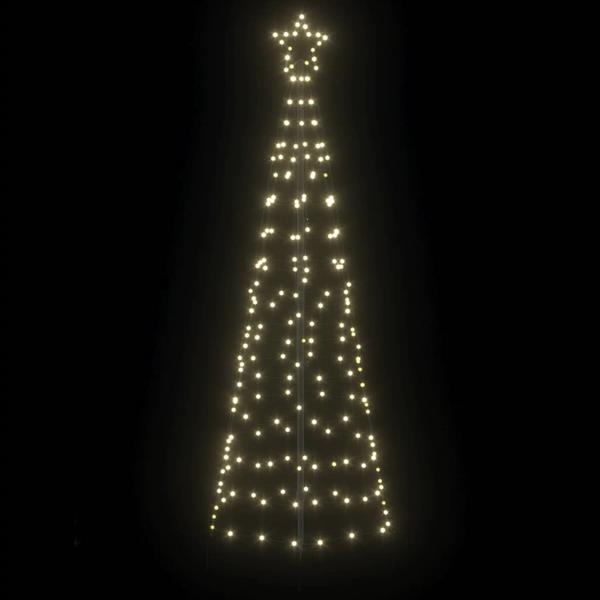 Grote foto vidaxl led kerstboom met 390 led met grondpennen warmwit 250 cm ijzer diversen overige diversen