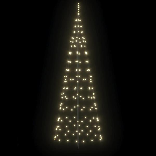 Grote foto vidaxl led kerstboom met 390 led met grondpennen warmwit 250 cm ijzer diversen overige diversen