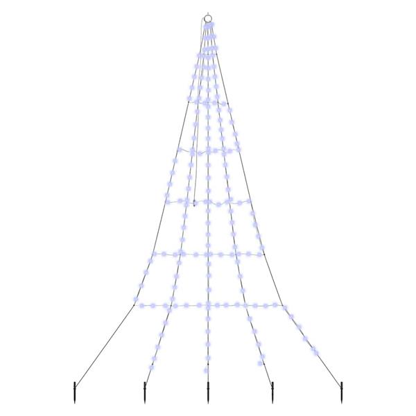 Grote foto vidaxl led kerstboom met 168 led met grondpennen blauw 306 cm metaal diversen overige diversen