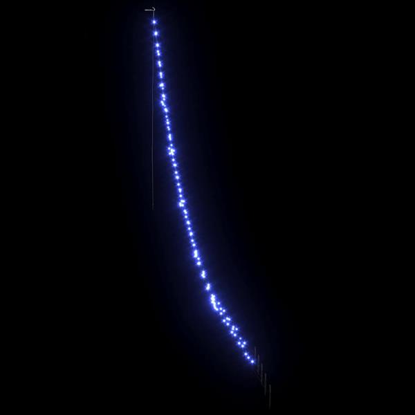 Grote foto vidaxl led kerstboom met 168 led met grondpennen blauw 306 cm metaal diversen overige diversen