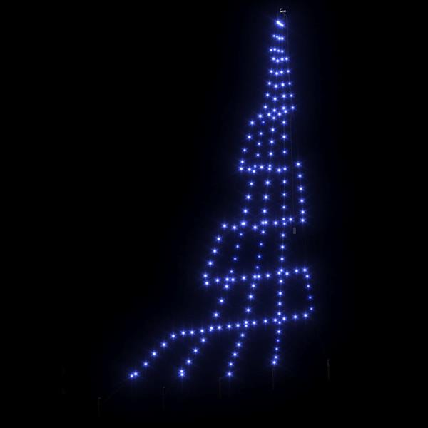Grote foto vidaxl led kerstboom met 168 led met grondpennen blauw 306 cm metaal diversen overige diversen