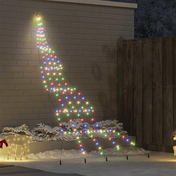 Grote foto vidaxl led kerstboom met 168 led multikleur 306 cm metaal diversen overige diversen