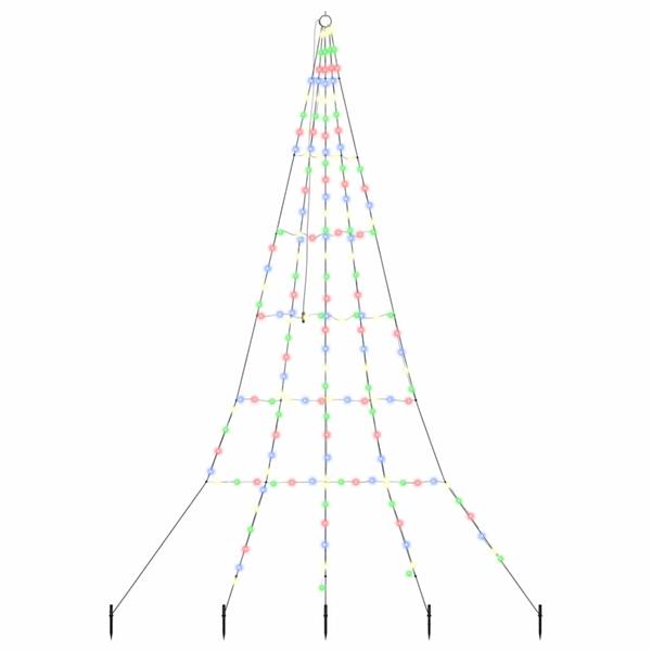 Grote foto vidaxl led kerstboom met 168 led multikleur 306 cm metaal diversen overige diversen