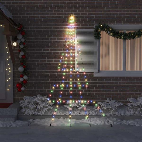 Grote foto vidaxl led kerstboom met 168 led multikleur 306 cm metaal diversen overige diversen