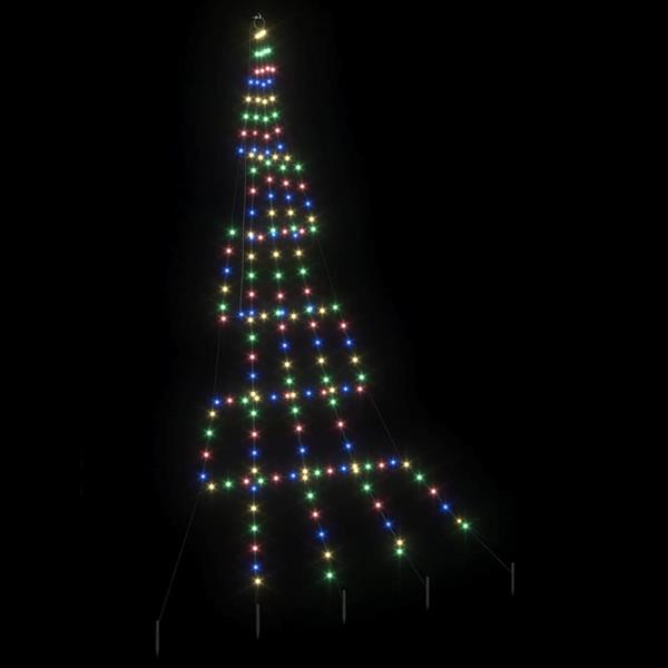 Grote foto vidaxl led kerstboom met 168 led multikleur 306 cm metaal diversen overige diversen