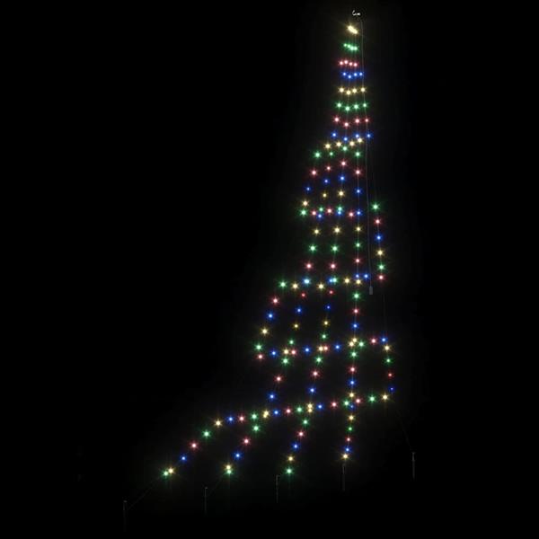 Grote foto vidaxl led kerstboom met 168 led multikleur 306 cm metaal diversen overige diversen