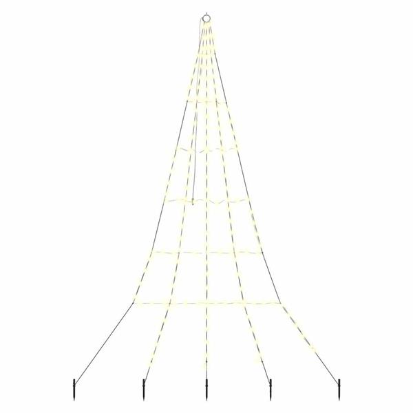 Grote foto vidaxl led kerstboom met 168 led met grondpennen warmwit 306 cm metaal diversen overige diversen