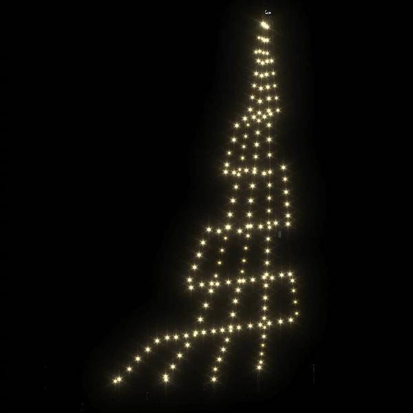 Grote foto vidaxl led kerstboom met 168 led met grondpennen warmwit 306 cm metaal diversen overige diversen