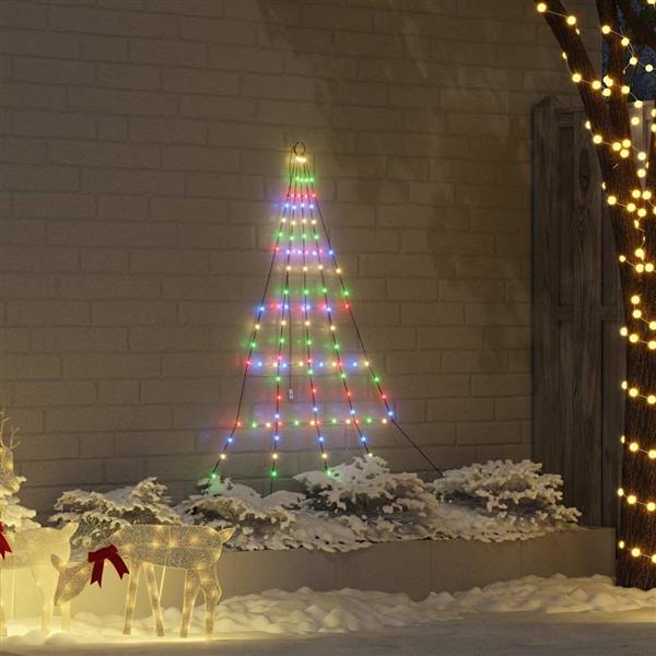 Grote foto vidaxl led kerstboom met 112 led multikleur 182 cm metaal diversen overige diversen