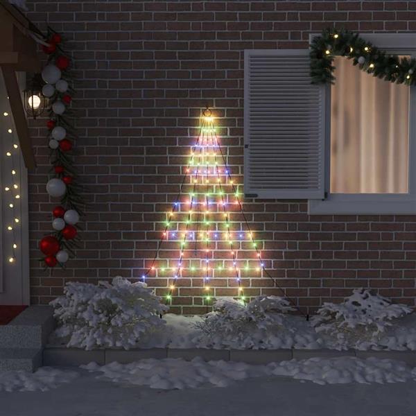 Grote foto vidaxl led kerstboom met 112 led multikleur 182 cm metaal diversen overige diversen