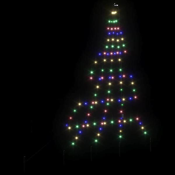 Grote foto vidaxl led kerstboom met 112 led multikleur 182 cm metaal diversen overige diversen