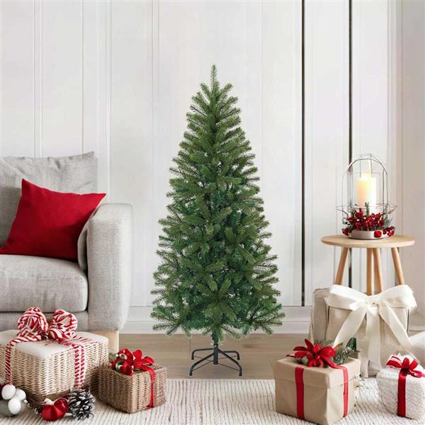 Grote foto vidaxl kunstkerstboom met standaard groen 120 cm pvc pe en staal diversen overige diversen