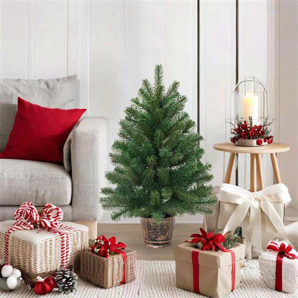 Grote foto vidaxl kunstkerstboom met standaard groen 95 cm pvc pe en staal diversen overige diversen