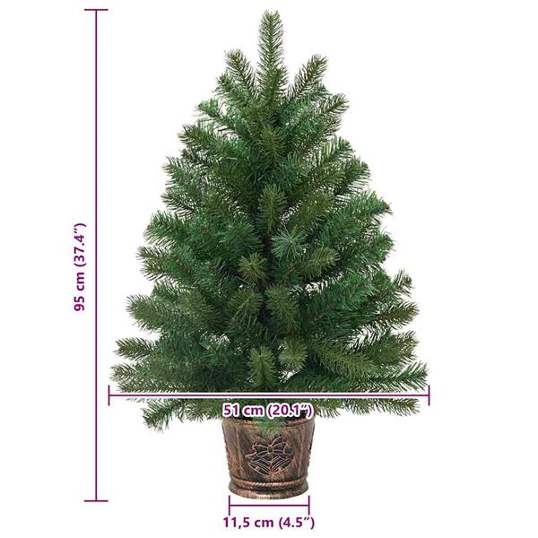 Grote foto vidaxl kunstkerstboom met standaard groen 95 cm pvc pe en staal diversen overige diversen