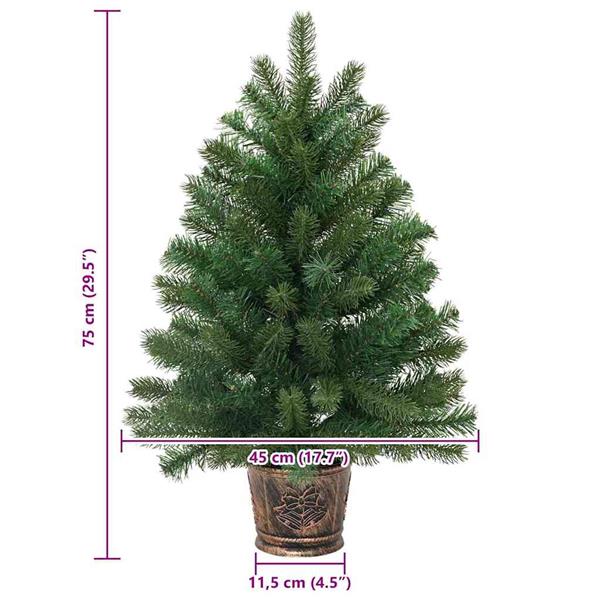 Grote foto vidaxl kunstkerstboom met standaard groen 75 cm pvc pe en staal diversen overige diversen