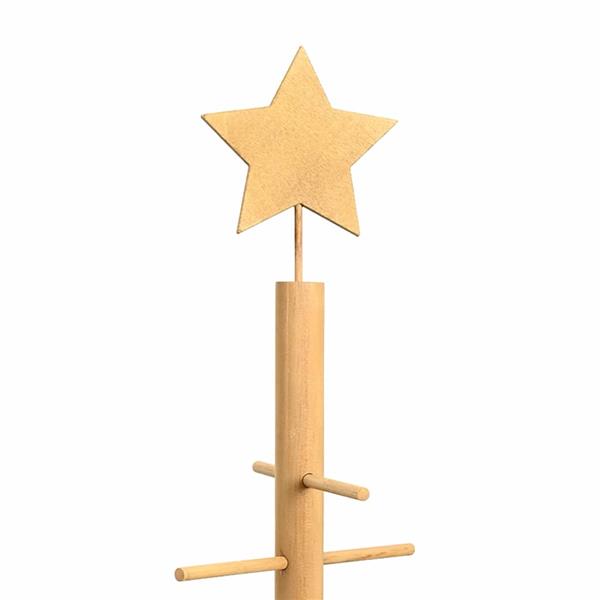 Grote foto vidaxl houten kerstboom met standaard bruin 150 cm bamboe diversen overige diversen