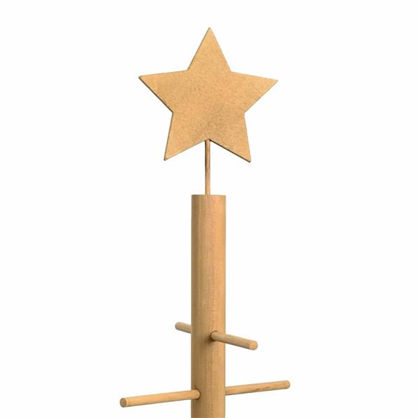 Grote foto vidaxl houten kerstboom met standaard bruin 125 cm bamboe diversen overige diversen