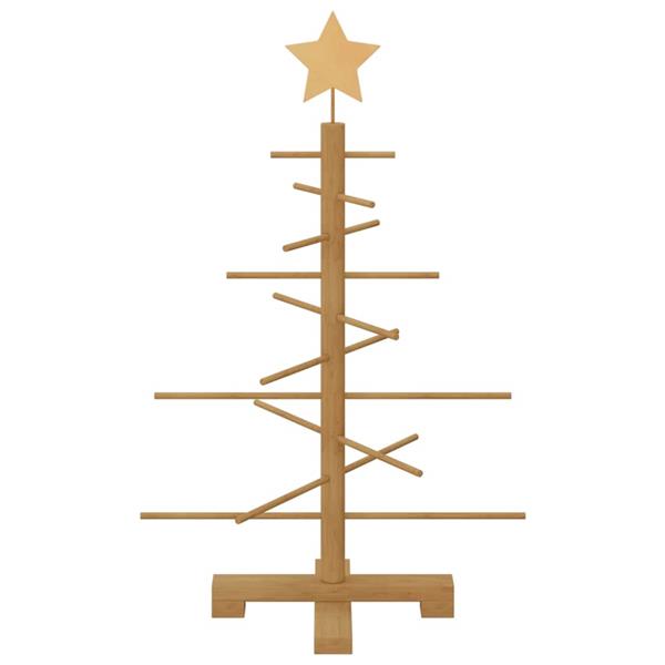 Grote foto vidaxl houten kerstboom met standaard bruin 75 cm bamboe diversen overige diversen