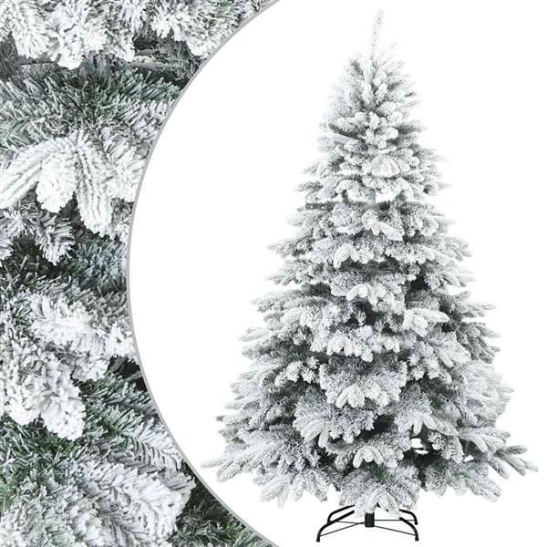 Grote foto vidaxl moderne kunststof scharnierende kerstboom sneeuw bedekt wit diversen overige diversen