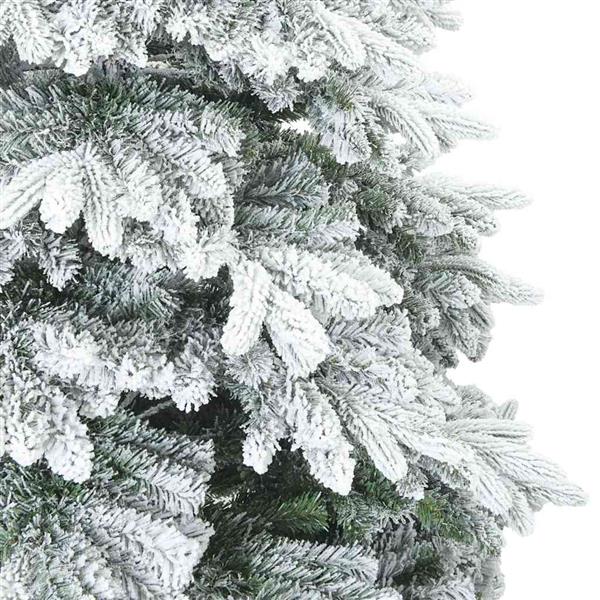 Grote foto vidaxl moderne kunststof scharnierende kerstboom sneeuw bedekt wit diversen overige diversen