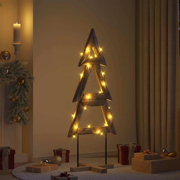 Grote foto vidaxl kerstboom met standaard bruin 150 cm massief teakhout diversen overige diversen