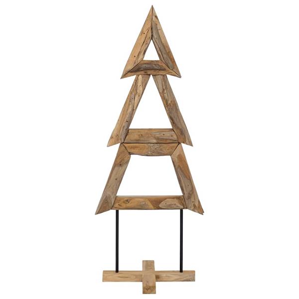 Grote foto vidaxl kerstboom met standaard bruin 150 cm massief teakhout diversen overige diversen
