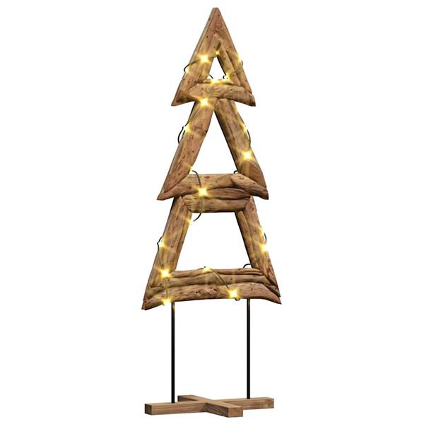 Grote foto vidaxl kerstboom met standaard bruin 90 cm massief teakhout diversen overige diversen