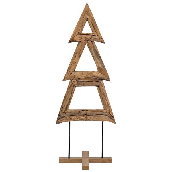 Grote foto vidaxl kerstboom met standaard bruin 90 cm massief teakhout diversen overige diversen