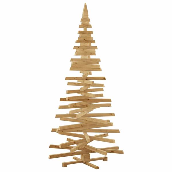Grote foto vidaxl kerstbomen met standaard bruin 210 cm massief grenenhout diversen overige diversen