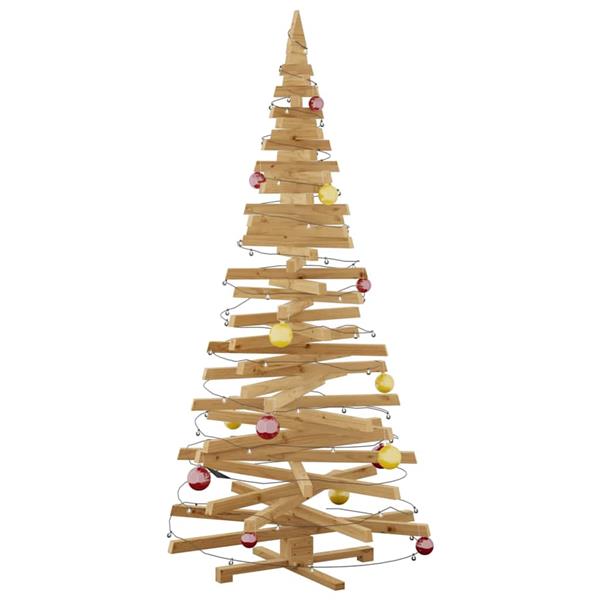 Grote foto vidaxl kerstbomen met standaard bruin 210 cm massief grenenhout diversen overige diversen