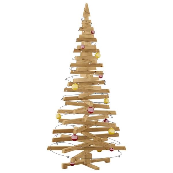 Grote foto vidaxl kerstbomen met standaard bruin 180 cm massief grenenhout diversen overige diversen