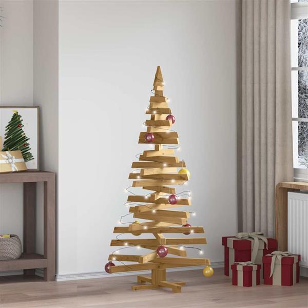 Grote foto vidaxl kerstbomen met standaard bruin 150 cm massief grenenhout diversen overige diversen