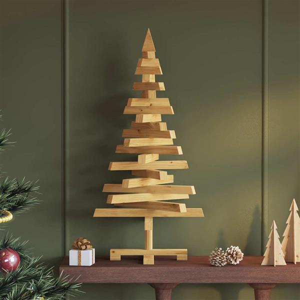 Grote foto vidaxl kerstbomen met standaard bruin 90 cm massief grenenhout diversen overige diversen